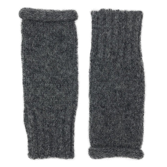 Charcoal Essential Knit Alpaca Gloves - Cosas y Punto
