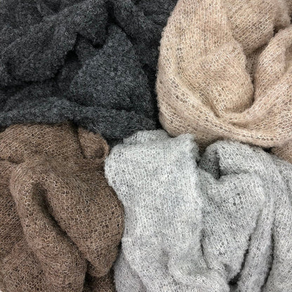 Charcoal Ultra Plush Alpaca Scarf - Cosas y Punto