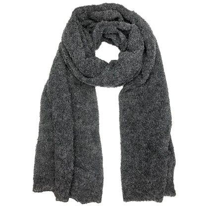 Charcoal Ultra Plush Alpaca Scarf - Cosas y Punto