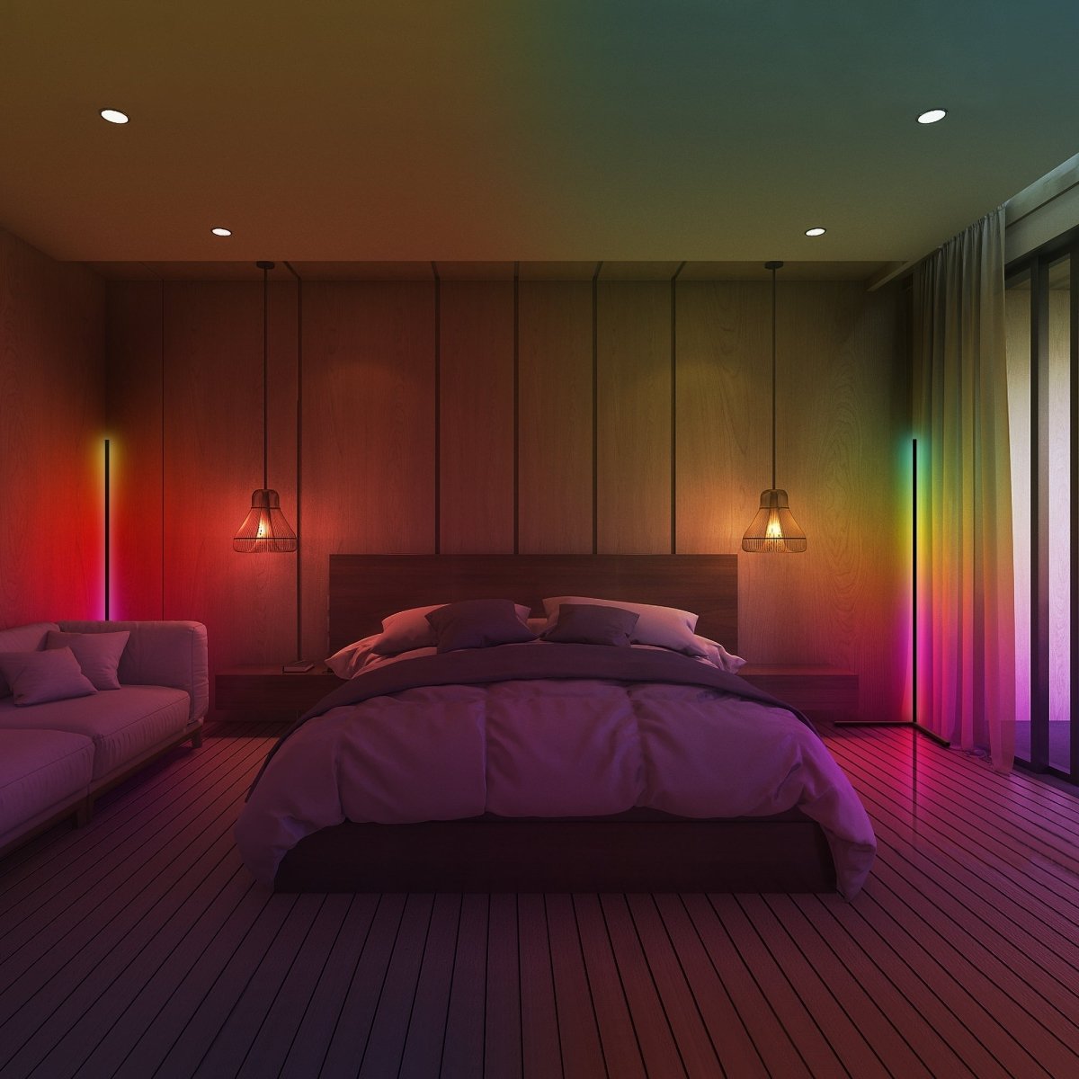 Corner Floor Color Lamp - Cosas y Punto