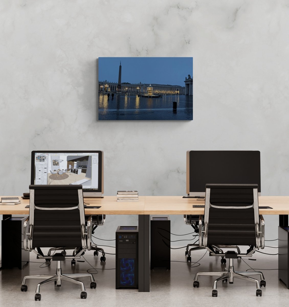 Dusk Over St. Peter's Square on Acrylic Glass Wall Art - Cosas y Punto