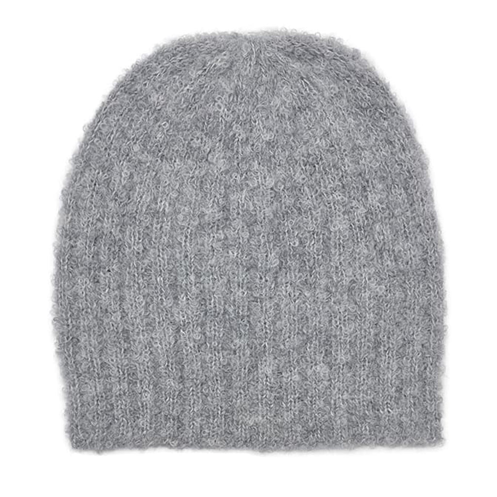 Gray Loop Knit Alpaca Beanie - Cosas y Punto