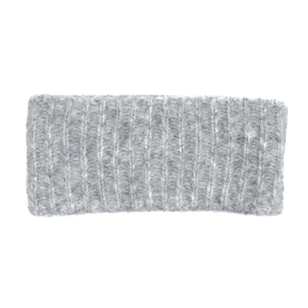 Gray Ribbed Alpaca Ear Warmer - Cosas y Punto