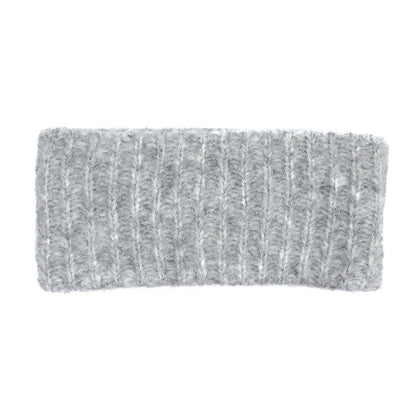 Gray Ribbed Alpaca Ear Warmer - Cosas y Punto