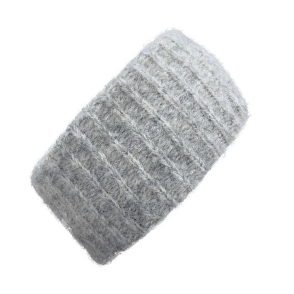 Gray Ribbed Alpaca Ear Warmer - Cosas y Punto