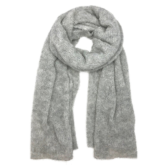 Gray Ultra Plush Alpaca Scarf - Cosas y Punto