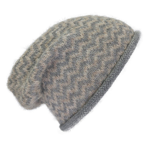 Harbor Chevron Knit Alpaca Beanie - Cosas y Punto