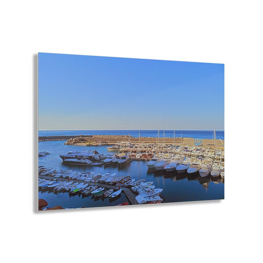 Marina in Maratea Bay on Acrylic Glass Wall Art - Cosas y Punto