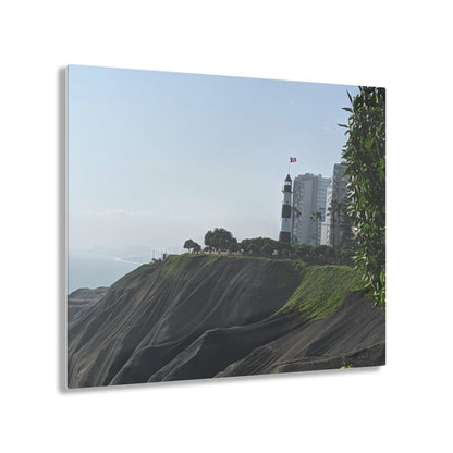 Miraflores Lighthouse in Lima Peru on Acrylic Glass Wall Art - Cosas y Punto
