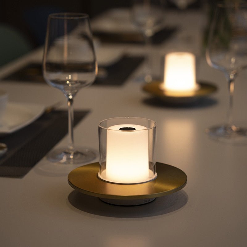 Modern Candlelight Ambience Rechargeable Table Lamp - Cosas y Punto