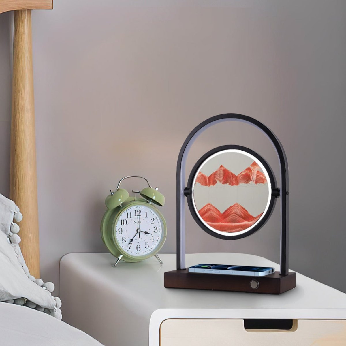 Moving Sand Lamp with Wireless Charger - Cosas y Punto