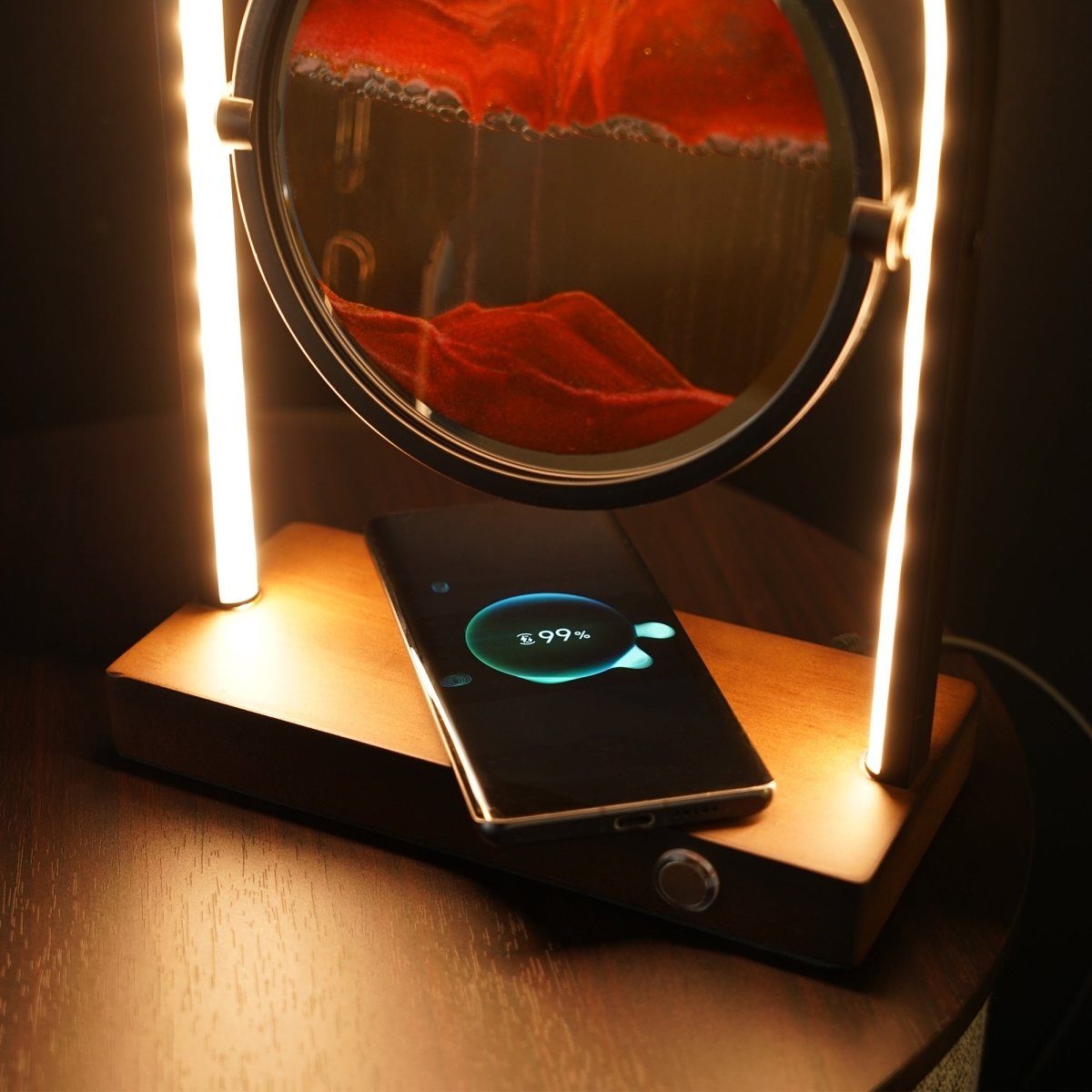 Moving Sand Lamp with Wireless Charger - Cosas y Punto