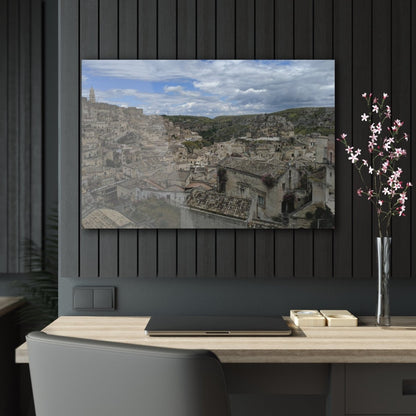 Overlooking Sassi di Matera on Acrylic Glass Wall Art - Cosas y Punto