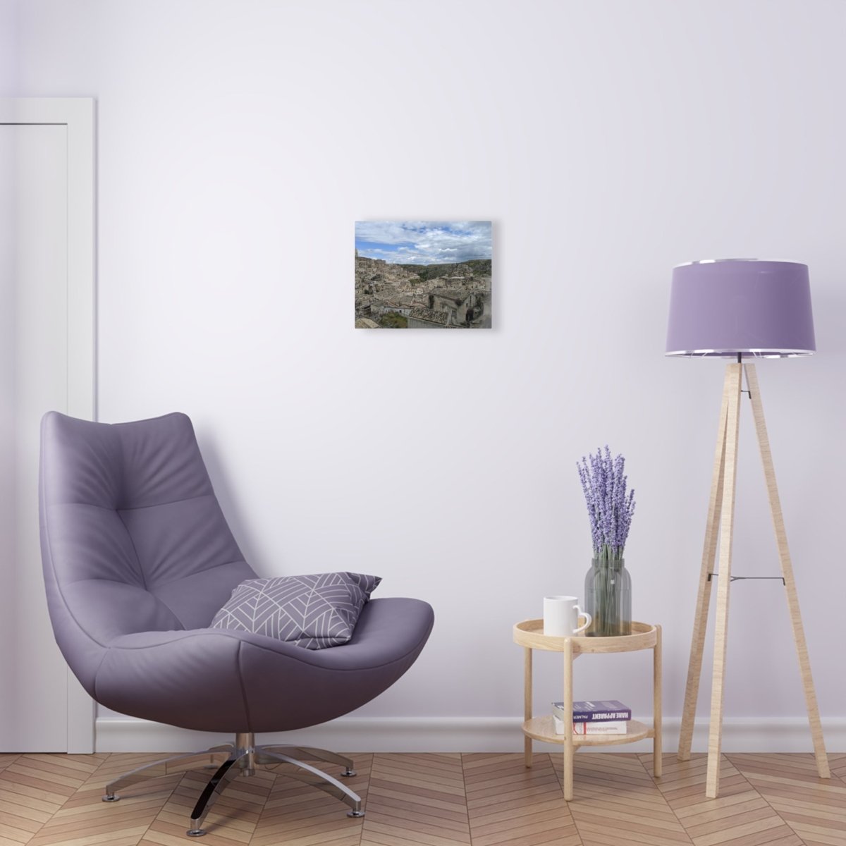 Overlooking Sassi di Matera on Acrylic Glass Wall Art - Cosas y Punto