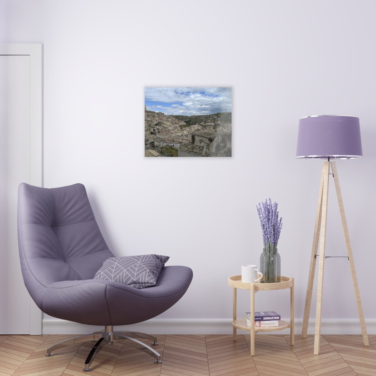 Overlooking Sassi di Matera on Acrylic Glass Wall Art - Cosas y Punto