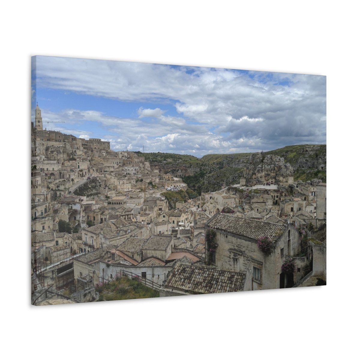 Overlooking Sassi di Matera on Canvas - Cosas y Punto