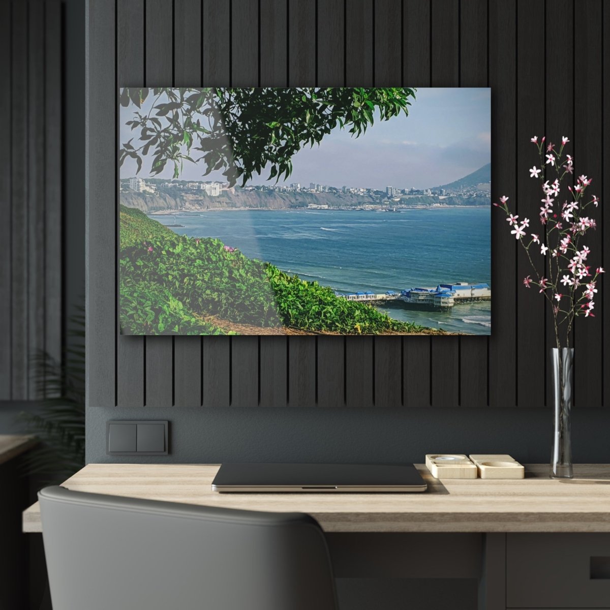 Overlooking the Pacific in Lima Peru on Acrylic Glass Wall Art - Cosas y Punto