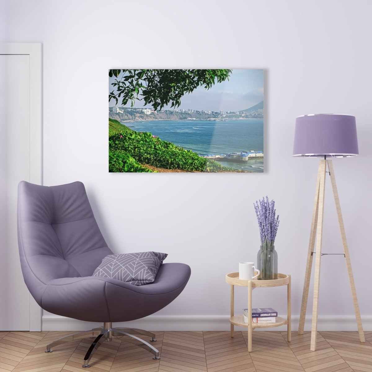 Overlooking the Pacific in Lima Peru on Acrylic Glass Wall Art - Cosas y Punto