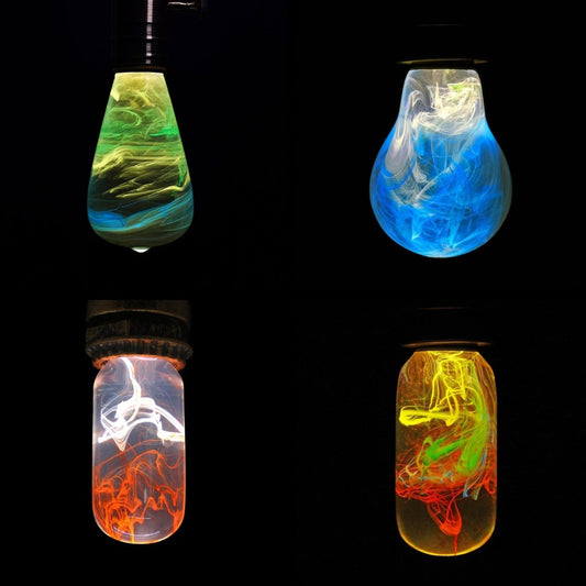 Resin LED Lightbulb - 4-Pack LED Lights - Alice, Tango, Youth and Memory - Cosas y Punto