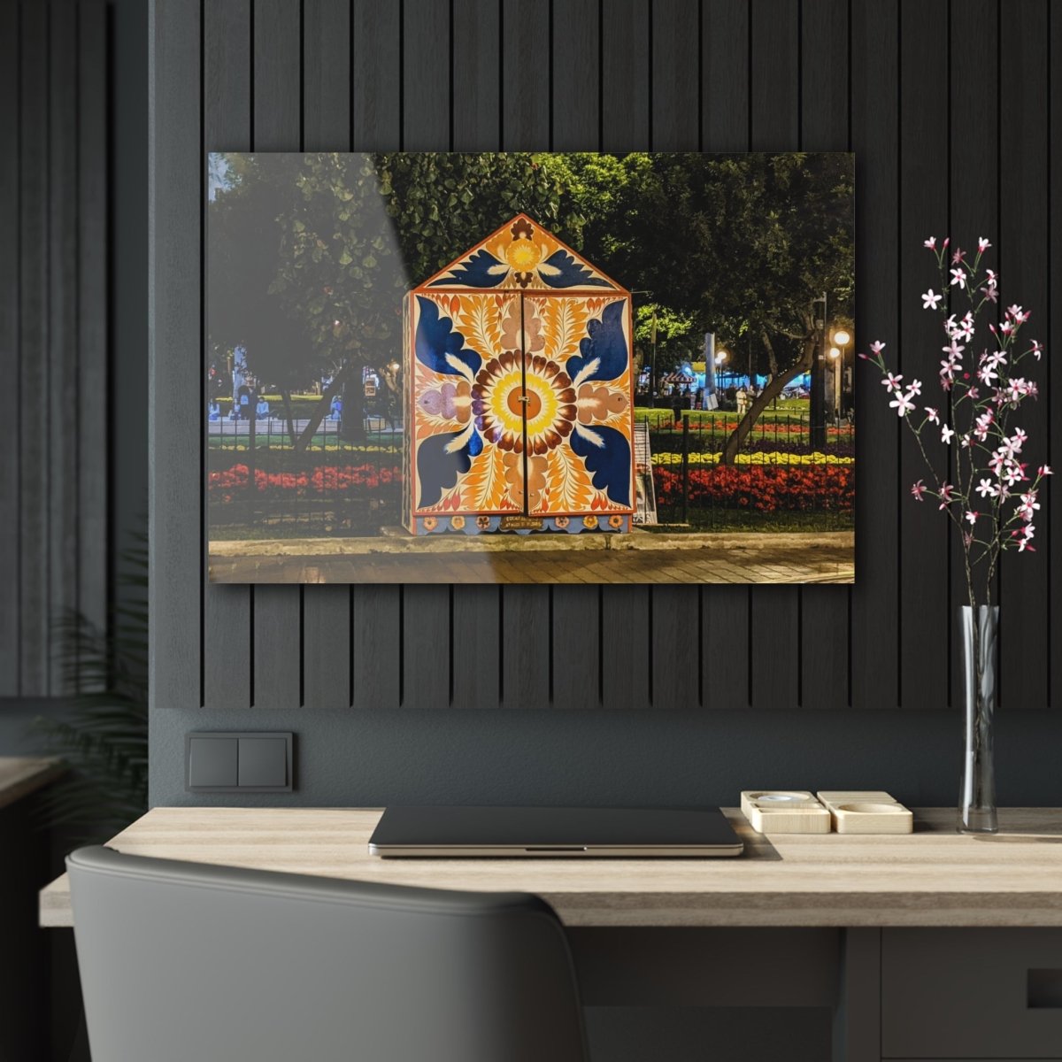 Retablo in Lima Peru by night on Acrylic Glass Wall Art - Cosas y Punto