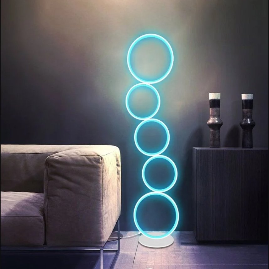 RGB Color Minimalist Circular Floor Lamp - Cosas y Punto