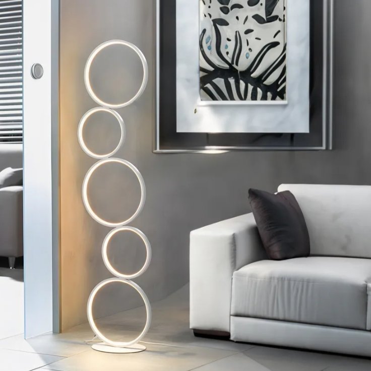 RGB Color Minimalist Circular Floor Lamp - Cosas y Punto