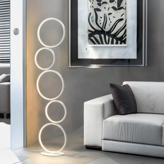 RGB Color Minimalist Circular Floor Lamp - Cosas y Punto
