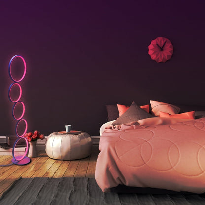 RGB Color Minimalist Circular Floor Lamp - Cosas y Punto