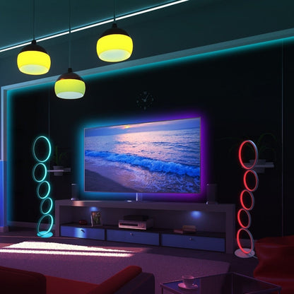 RGB Color Minimalist Circular Floor Lamp - Cosas y Punto