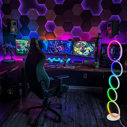 RGB Color Minimalist Circular Floor Lamp - Cosas y Punto