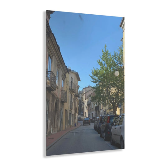 Street in Matera, Italy on Acrylic Glass Wall Art - Cosas y Punto