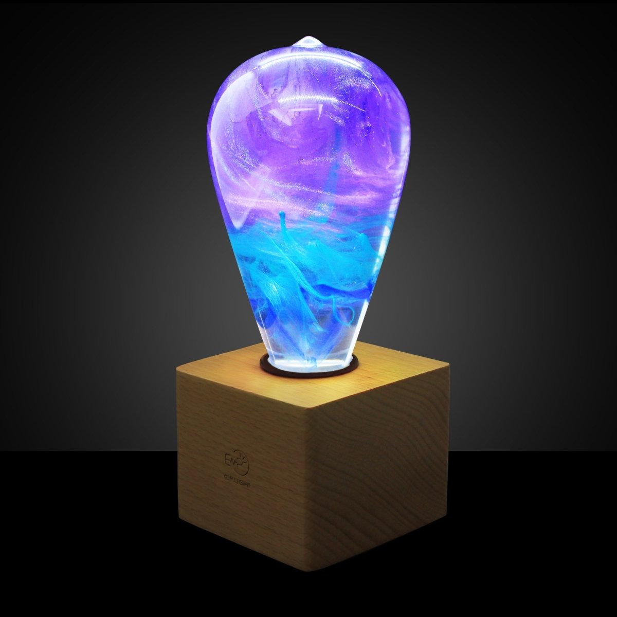 Table Lamp with Resin LED Lightbulb - Faith - Cosas y Punto