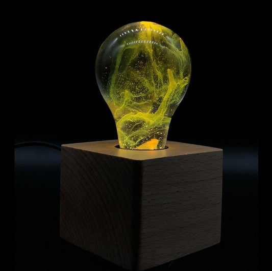 Table Lamp with Resin LED Lightbulb - Galaxy - Cosas y Punto