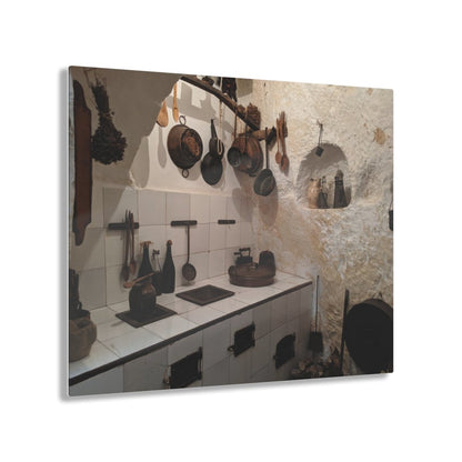 Traditional kitchen in Matera, Italy on Acrylic Glass Wall Art - Cosas y Punto