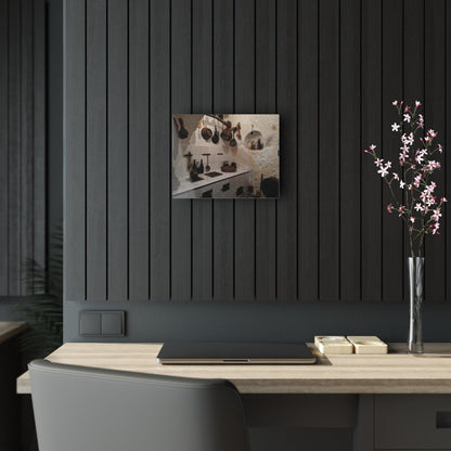 Traditional kitchen in Matera, Italy on Acrylic Glass Wall Art - Cosas y Punto