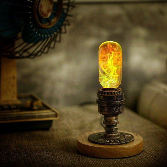 Vintage Retro Light Base with Resin LED Lightbulb - Cosas y Punto