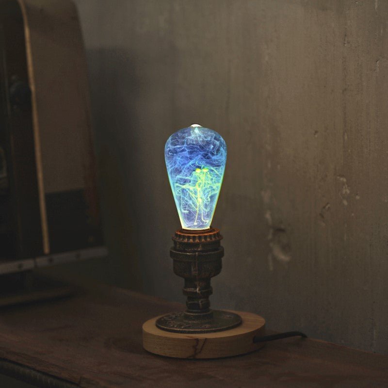 Vintage Retro Light Base with Resin LED Lightbulb - Cosas y Punto